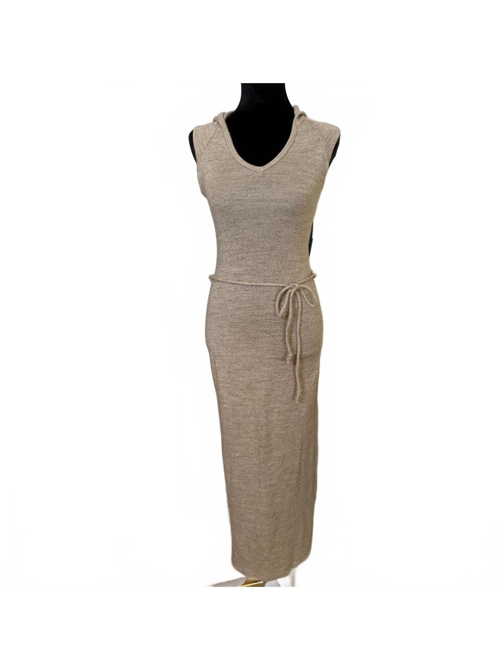 Y2K Charlotte Russe Maxi Dress Knit Hooded Beach Vacation Women's Size Small